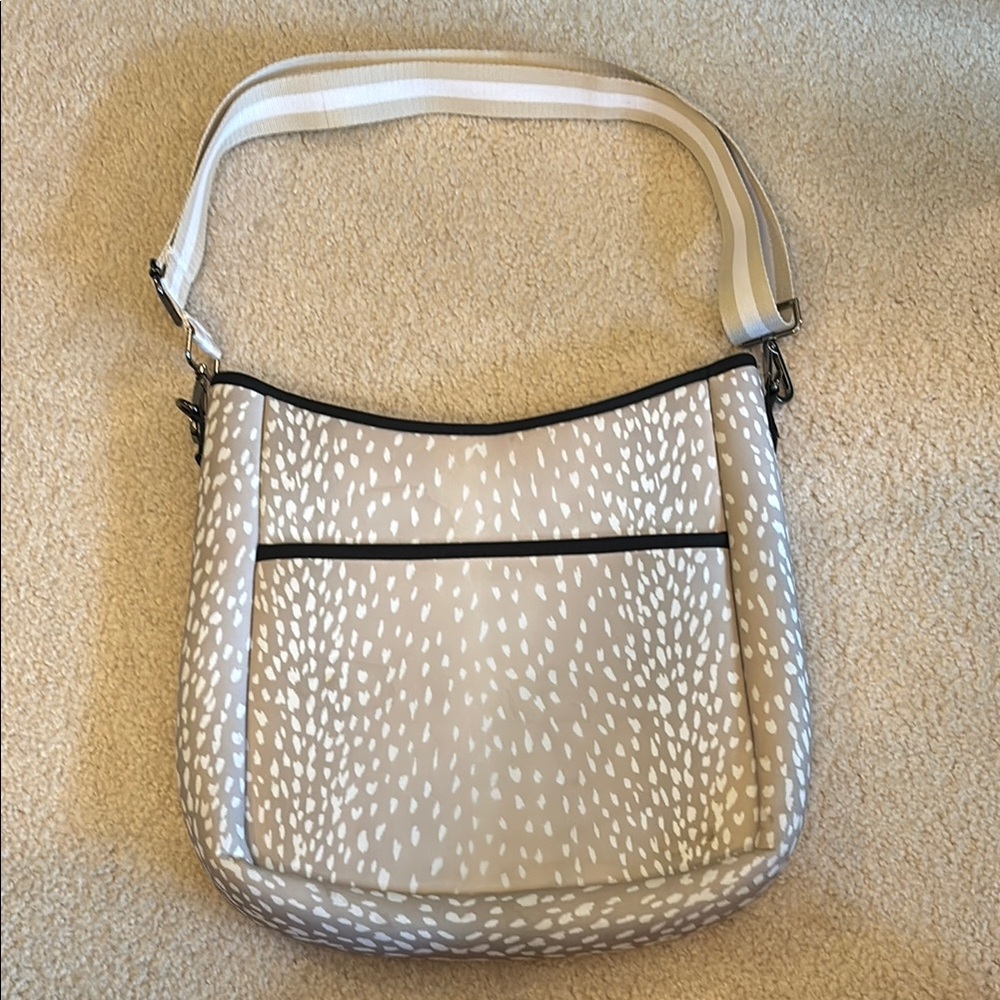 PARKER & HYDE | Fawn print crossbody bag with adjustable strap‎